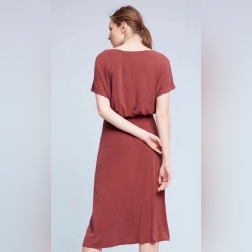 Anthropologie Moulinette Soeurs Asymmetrical Wine Dress - Picture 3 of 9